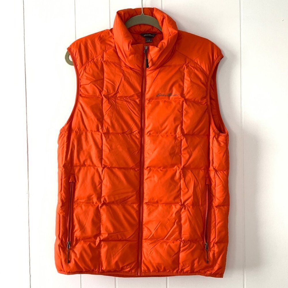 Eddie Bauer Mens EB700 Red Goose Down Puffer Vest Sz S - Picture 1 of 16